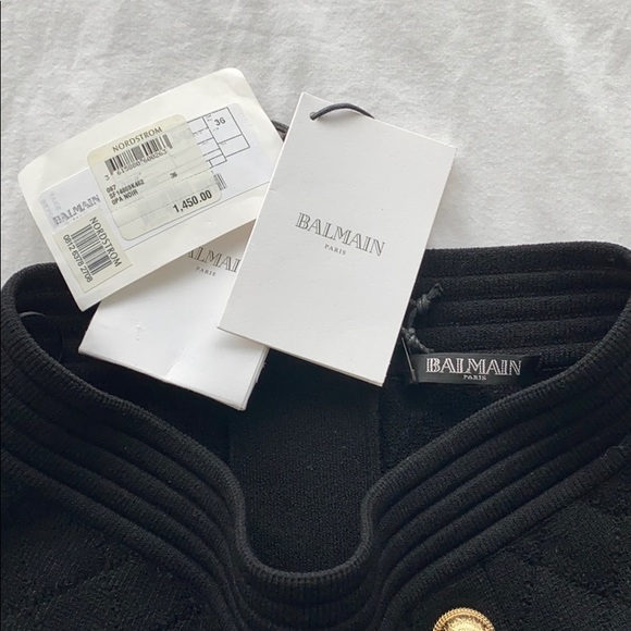 Balmain high - waisted long black knit skirt - Picture 6 of 6